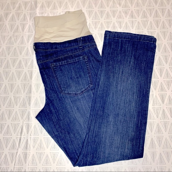Thyme Denim - Lightweight straight-leg maternity jeans size XL